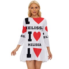 I Love Melissa Long Sleeve Babydoll Dress by ilovewhateva