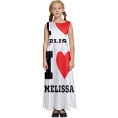 I Love Melissa Kids  Satin Sleeveless Maxi Dress by ilovewhateva