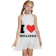 I Love Melissa Kids  Halter Collar Waist Tie Chiffon Dress by ilovewhateva