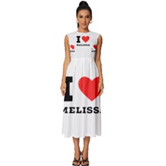 I Love Melissa Sleeveless Round Neck Midi Dress by ilovewhateva