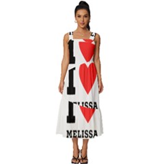 I Love Melissa Square Neckline Tiered Midi Dress by ilovewhateva