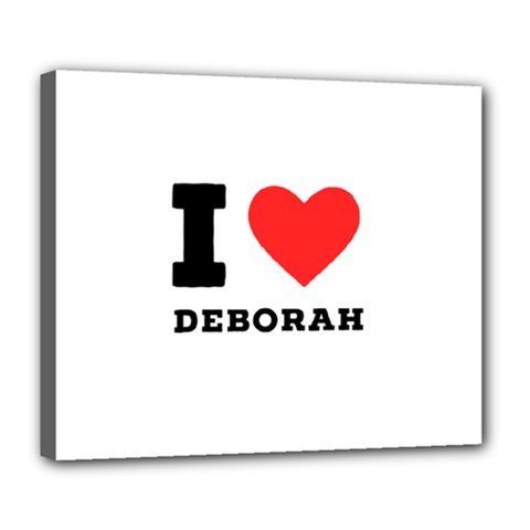 I Love Deborah Deluxe Canvas 24  X 20  (stretched) by ilovewhateva