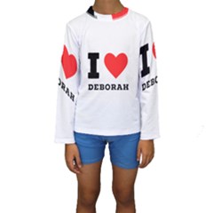 I Love Deborah Kids  Long Sleeve Swimwear by ilovewhateva