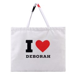 I Love Deborah Zipper Large Tote Bag by ilovewhateva