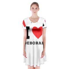 I Love Deborah Short Sleeve V-neck Flare Dress by ilovewhateva