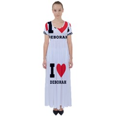 I Love Deborah High Waist Short Sleeve Maxi Dress by ilovewhateva