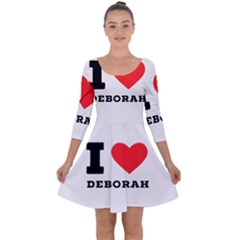 I Love Deborah Quarter Sleeve Skater Dress by ilovewhateva