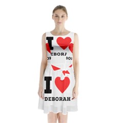 I Love Deborah Sleeveless Waist Tie Chiffon Dress by ilovewhateva