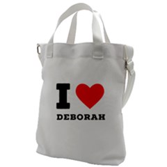 I Love Deborah Canvas Messenger Bag