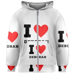 I Love Deborah Kids  Zipper Hoodie Without Drawstring by ilovewhateva