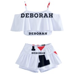 I Love Deborah Kids  Off Shoulder Skirt Bikini by ilovewhateva