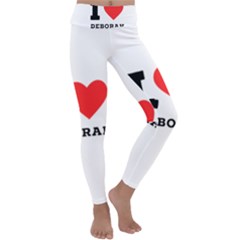 I Love Deborah Kids  Lightweight Velour Classic Yoga Leggings by ilovewhateva