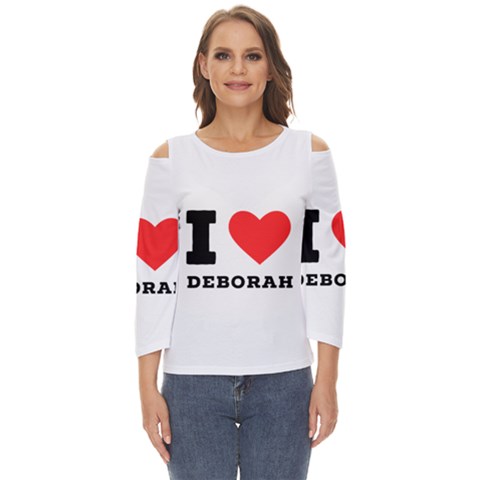 I Love Deborah Cut Out Wide Sleeve Top by ilovewhateva