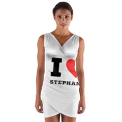 I Love Stephanie Wrap Front Bodycon Dress by ilovewhateva