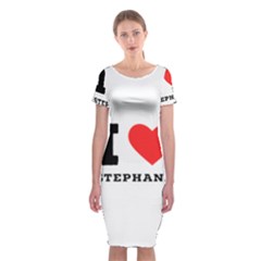 I Love Stephanie Classic Short Sleeve Midi Dress by ilovewhateva