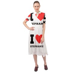 I Love Stephanie Keyhole Neckline Chiffon Dress by ilovewhateva