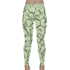 Multicolored Chemical Bond Illustration Chemistry Formula Science Classic Yoga Leggings