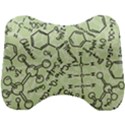 Multicolored Chemical Bond Illustration Chemistry Formula Science Head Support Cushion View1