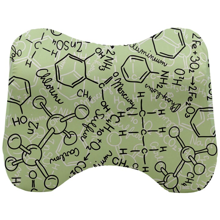 Multicolored Chemical Bond Illustration Chemistry Formula Science Head Support Cushion