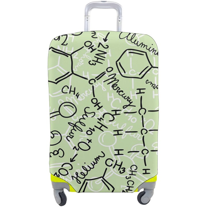 Multicolored Chemical Bond Illustration Chemistry Formula Science Luggage Cover (Large)