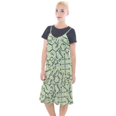 Multicolored Chemical Bond Illustration Chemistry Formula Science Camis Fishtail Dress