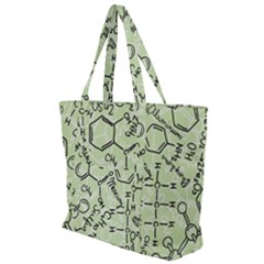 Multicolored Chemical Bond Illustration Chemistry Formula Science Zip Up Canvas Bag