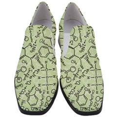 Multicolored Chemical Bond Illustration Chemistry Formula Science Women Slip On Heel Loafers by Jancukart