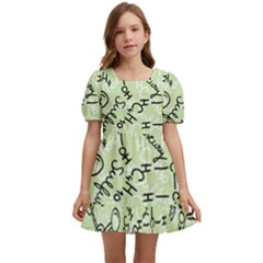 Multicolored Chemical Bond Illustration Chemistry Formula Science Kids  Short Sleeve Dolly Dress