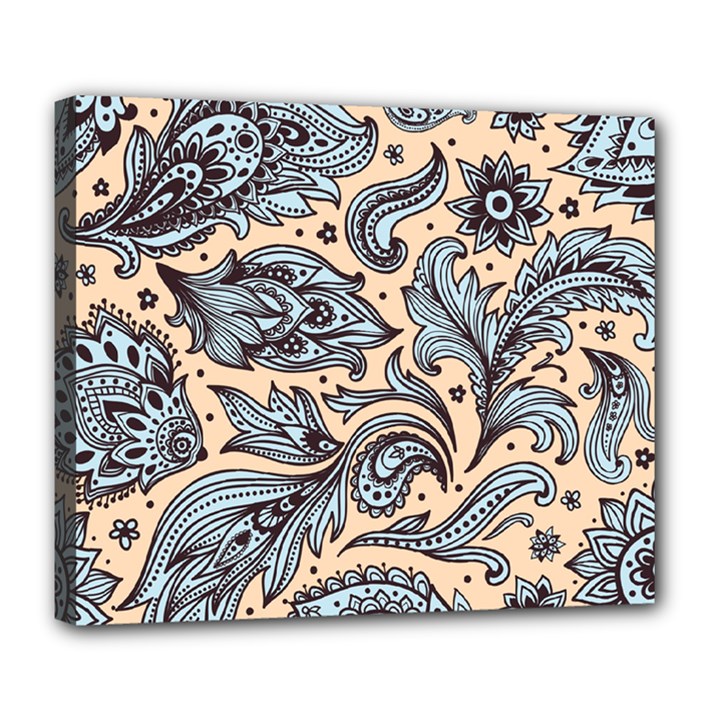 Texture Ornament Paisley Deluxe Canvas 24  x 20  (Stretched)