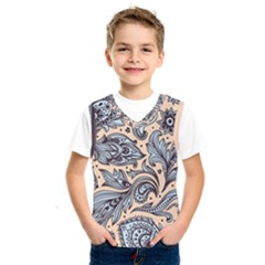 Texture Ornament Paisley Kids  Basketball Tank Top