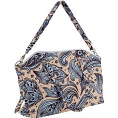 Texture Ornament Paisley Canvas Crossbody Bag