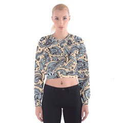 Texture Ornament Paisley Cropped Sweatshirt