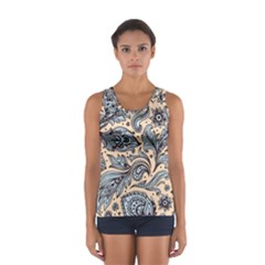 Texture Ornament Paisley Sport Tank Top 