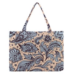 Texture Ornament Paisley Zipper Medium Tote Bag