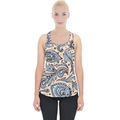 Texture Ornament Paisley Piece Up Tank Top