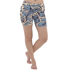 Texture Ornament Paisley Lightweight Velour Yoga Shorts