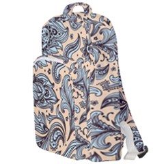 Texture Ornament Paisley Double Compartment Backpack by Jancukart