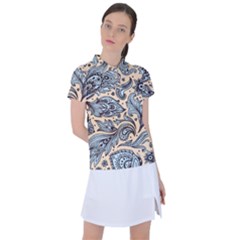 Texture Ornament Paisley Women s Polo Tee