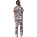 Texture Ornament Paisley Kids  Satin Short Sleeve Pajamas Set View2