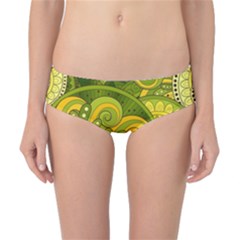 Doodles Patterns Ornament Vector Flowers Green Classic Bikini Bottoms