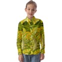 Doodles Patterns Ornament Vector Flowers Green Kids  Long Sleeve Shirt View1