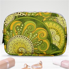 Doodles Patterns Ornament Vector Flowers Green Make Up Pouch (small)