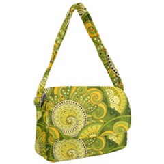 Doodles Patterns Ornament Vector Flowers Green Courier Bag