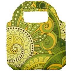 Doodles Patterns Ornament Vector Flowers Green Foldable Grocery Recycle Bag