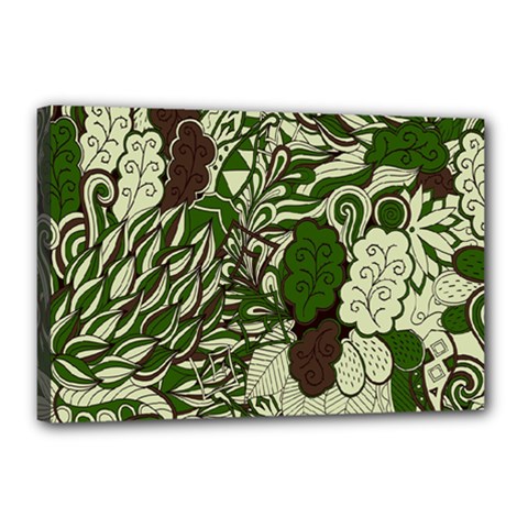 Texture Ornament Pattern Seamless Paisley Canvas 18  X 12  (stretched)