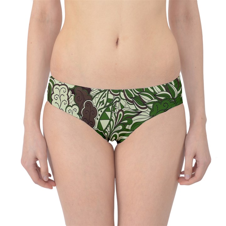 Texture Ornament Pattern Seamless Paisley Hipster Bikini Bottoms