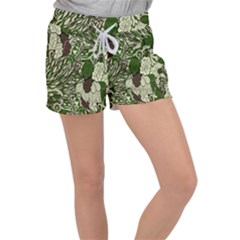 Texture Ornament Pattern Seamless Paisley Velour Lounge Shorts