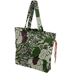 Texture Ornament Pattern Seamless Paisley Drawstring Tote Bag by Jancukart