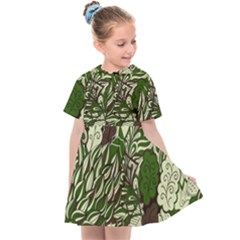 Texture Ornament Pattern Seamless Paisley Kids  Sailor Dress