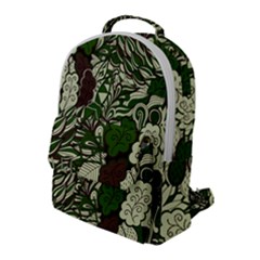 Texture Ornament Pattern Seamless Paisley Flap Pocket Backpack (large)